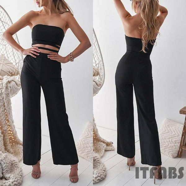 women's jumpsuits & rompers 2021 women clubwear sleeveless strapless casual solid playsuit party jumpsuit romper long trousers, Black;white
women's jumpsuits & rompers 2021 women clubwear sleeveless strapless casual solid playsuit party jumpsuit romper long trousers, Black;white