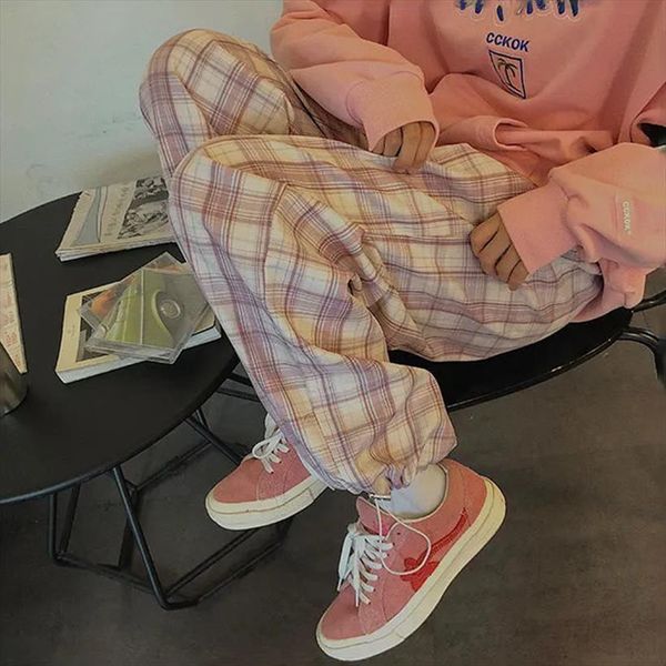 plaid autumn fashion pink women capri high waist casual loose all match trousers plus hip hop harem womens, Black;white
plaid autumn fashion pink women capri high waist casual loose all match trousers plus hip hop harem womens, Black;white