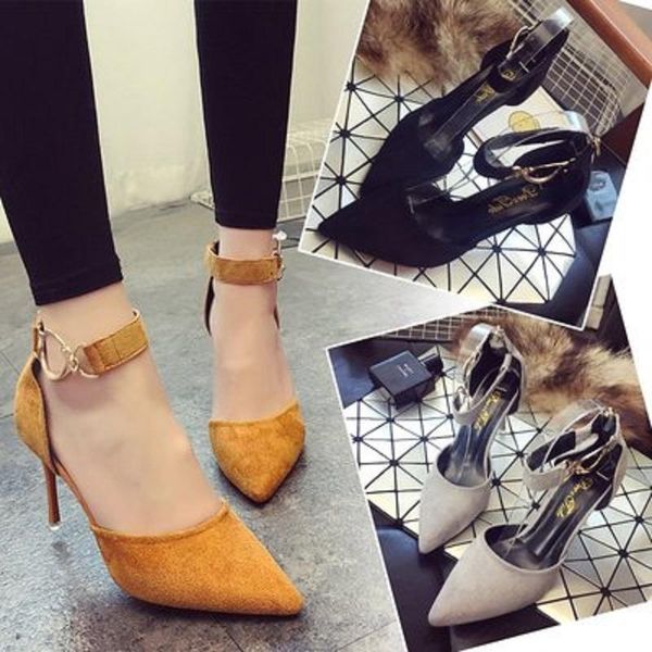 dress shoes 2021 summer ladies sandals comfortable buckle belt decoration pointed high heel fine women korean version, Black
dress shoes 2021 summer ladies sandals comfortable buckle belt decoration pointed high heel fine women korean version, Black