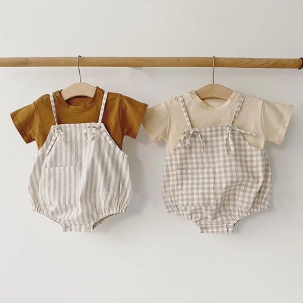 boys girl clothes sets spring plaid strap + t shirt casual toddler newborn outfit set summer clothing for baby 210309, White
boys girl clothes sets spring plaid strap + t shirt casual toddler newborn outfit set summer clothing for baby 210309, White
