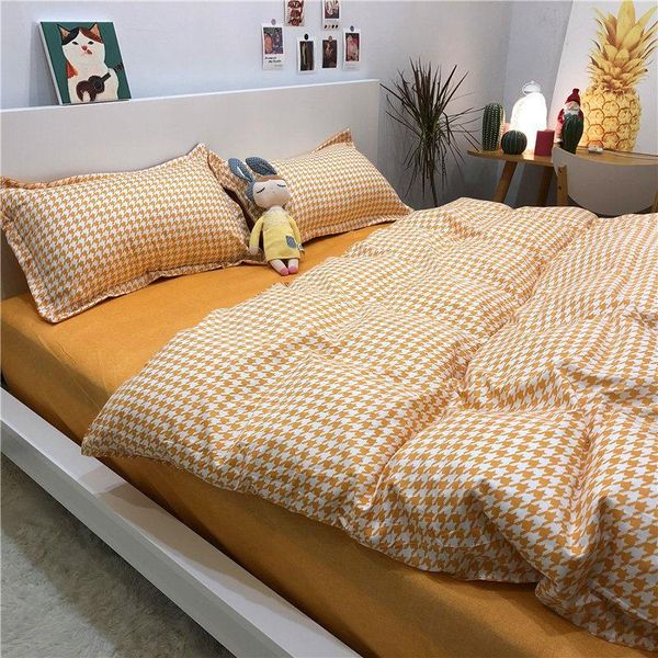 bedding sets bed linen duvet cover set with flat sheet pillowcase single full size classic plaid for home
bedding sets bed linen duvet cover set with flat sheet pillowcase single full size classic plaid for home