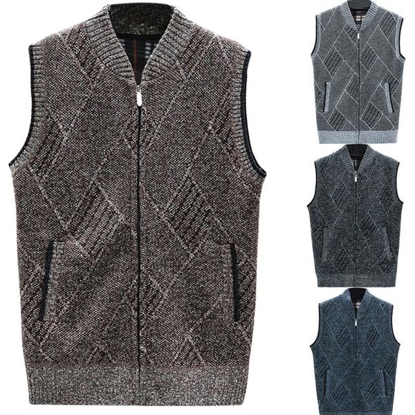 men's vests casual argyle sweater vest v-neck sleeveless tank fall winter warm zip up knitted cardigan with pockets 2021, Black;white
men's vests casual argyle sweater vest v-neck sleeveless tank fall winter warm zip up knitted cardigan with pockets 2021, Black;white