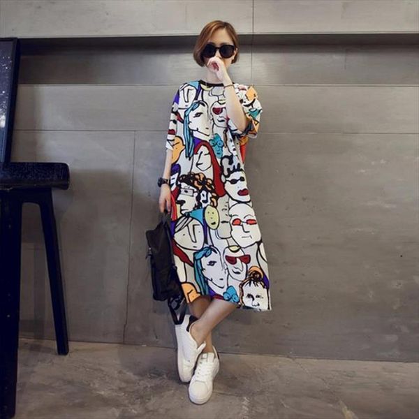 harajuku funny print summer loose women dress o neck short sleeve cartoon sundress t shirt dresses club party vestidos robe, Black;gray
harajuku funny print summer loose women dress o neck short sleeve cartoon sundress t shirt dresses club party vestidos robe, Black;gray