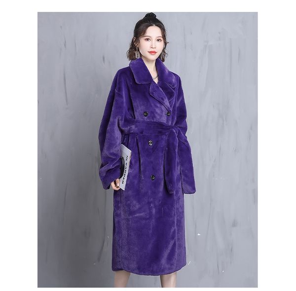 winter oversized purple warm fluffy soft faux fur coat women long sleeve belt runway loose casual korean fashion, Tan;black
winter oversized purple warm fluffy soft faux fur coat women long sleeve belt runway loose casual korean fashion, Tan;black
