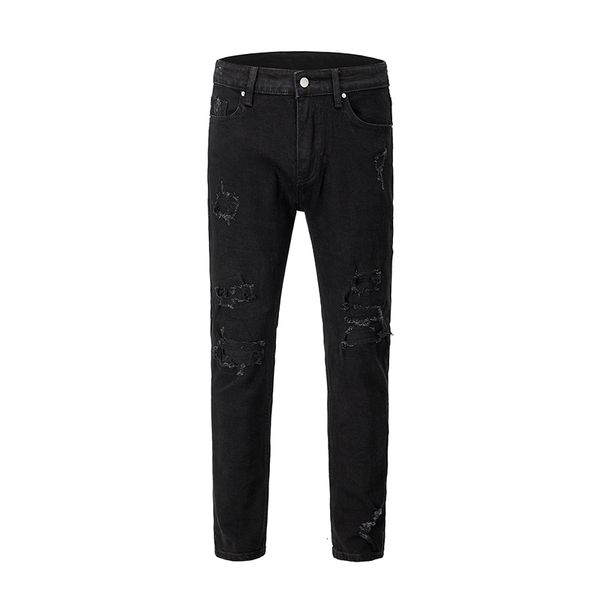 new male personality street style black patched holes all-match jeans pants tw3a, Blue
new male personality street style black patched holes all-match jeans pants tw3a, Blue
