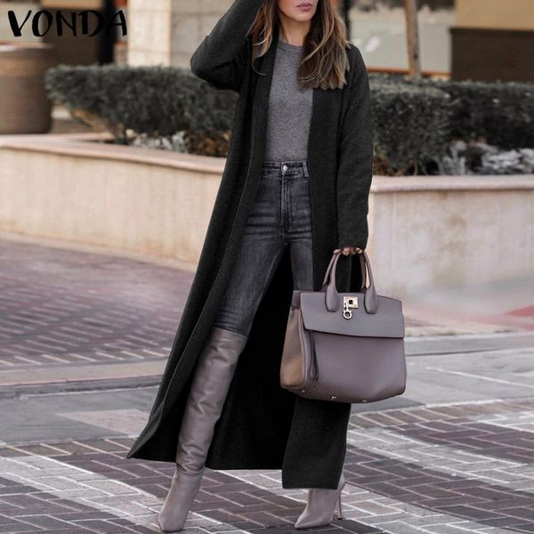 women's jackets women party 2021 cardigan casual solid autumn winter long sleeve coats loose outerwears femme, Black;brown
women's jackets women party 2021 cardigan casual solid autumn winter long sleeve coats loose outerwears femme, Black;brown