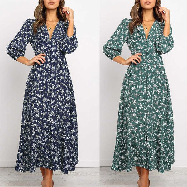 vintage floral printed woman dress v-neck lantern sleeve spilt out ankle-length midi long beach dresses w153 210526, Black;gray
vintage floral printed woman dress v-neck lantern sleeve spilt out ankle-length midi long beach dresses w153 210526, Black;gray