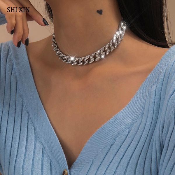 chokers shixin hip hop chunky iced out chain necklace on neck statement thick rhinestone choker necklaces for women fashion collar, Golden;silver
chokers shixin hip hop chunky iced out chain necklace on neck statement thick rhinestone choker necklaces for women fashion collar, Golden;silver