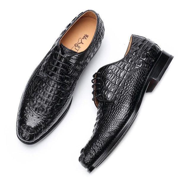 dress shoes autumn and winter crocodile leather men's business formal soles, Black
dress shoes autumn and winter crocodile leather men's business formal soles, Black