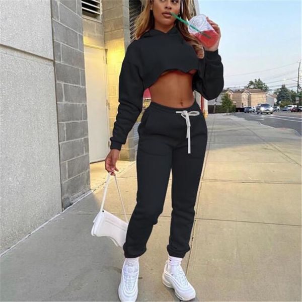 suit women training 2 pieces sets effens color hooded mouwen crop + pocket chores long broek random women's outfitcake, Gray
suit women training 2 pieces sets effens color hooded mouwen crop + pocket chores long broek random women's outfitcake, Gray