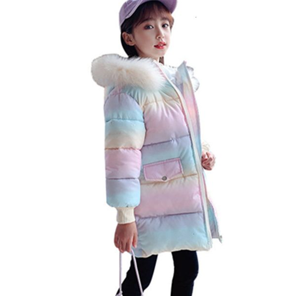 2021 New Winter Cotton Jacket for Thick Raiow-colored Children's Coat Teen Girls with Long-style Hot Fur Collar Outerwear Children Ytwf, Blue;gray
2021 New Winter Cotton Jacket for Thick Raiow-colored Children's Coat Teen Girls with Long-style Hot Fur Collar Outerwear Children Ytwf, Blue;gray