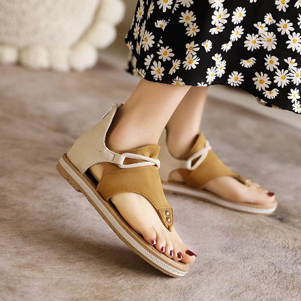 sandals color-blocking flat-bottomed flip flop ankle strap back zipper summer exposed toes street casual frosted flock, Black
sandals color-blocking flat-bottomed flip flop ankle strap back zipper summer exposed toes street casual frosted flock, Black