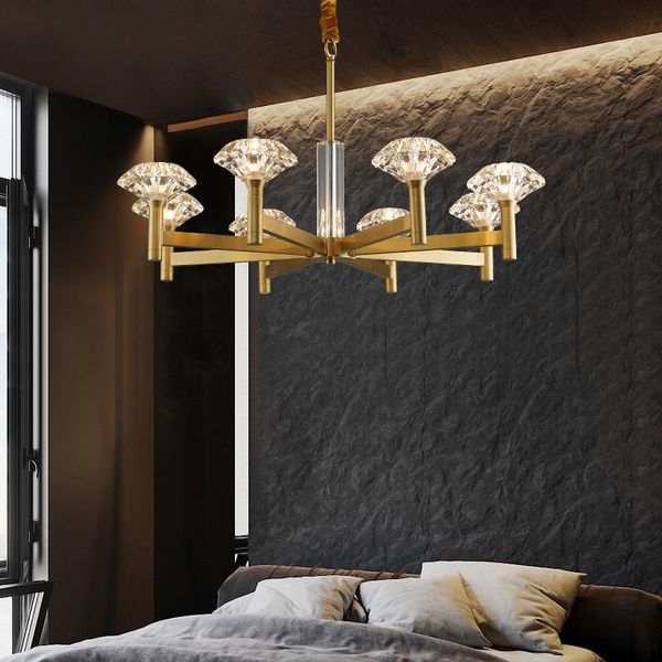 pendant lamps postmodern light luxury chandelier simple copper living room dining villa atmosphere creative crystal bedroom decoration
pendant lamps postmodern light luxury chandelier simple copper living room dining villa atmosphere creative crystal bedroom decoration