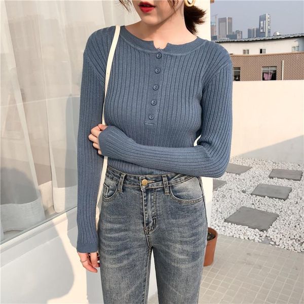 women's sweaters buttons casual knitted jumper women sweet pullovers female autumn winter soft korean style slim streetwear knitwear, White;black
women's sweaters buttons casual knitted jumper women sweet pullovers female autumn winter soft korean style slim streetwear knitwear, White;black