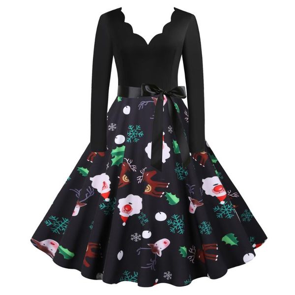 casual dresses spring summer fall christmas santa claus ornaments print v neck bow long sleeve women ladies party short skater dress, Black;gray
casual dresses spring summer fall christmas santa claus ornaments print v neck bow long sleeve women ladies party short skater dress, Black;gray