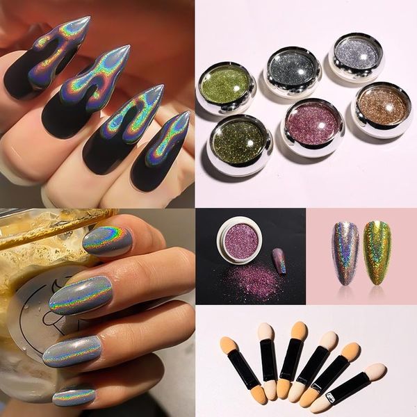 nail art decorations diy decoration solid super bright laser glitter 6-color set shiny powder sparkly optical maser, Silver;gold
nail art decorations diy decoration solid super bright laser glitter 6-color set shiny powder sparkly optical maser, Silver;gold