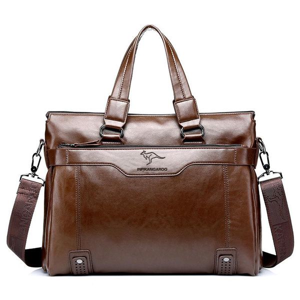 briefcases causual men's portable handbags horizontal large-capacity business shoulder bag pu leather thickened double-layer briefcasel
briefcases causual men's portable handbags horizontal large-capacity business shoulder bag pu leather thickened double-layer briefcasel
