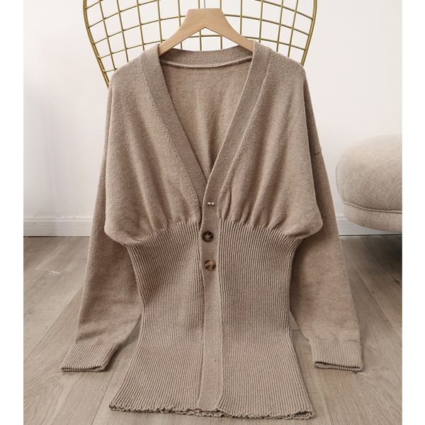 2021 women v-neck knit sweater long sleeve simpleknitwear cardigan autumn winter new h719, White;black
2021 women v-neck knit sweater long sleeve simpleknitwear cardigan autumn winter new h719, White;black