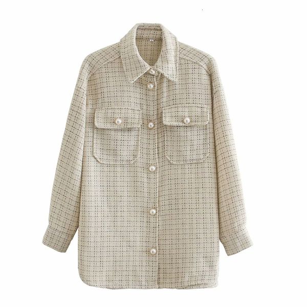 2021 new women plaid jacket spring autumn beading decoration turn down collar female coat loose black striped outwear cbe1, Black;brown
2021 new women plaid jacket spring autumn beading decoration turn down collar female coat loose black striped outwear cbe1, Black;brown
