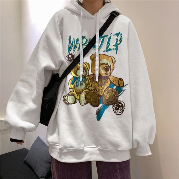 2021 bear kawaii letter print female hoodies oversized pullovers autumn sleeve long casual new japanese sport qpmy, Black
2021 bear kawaii letter print female hoodies oversized pullovers autumn sleeve long casual new japanese sport qpmy, Black