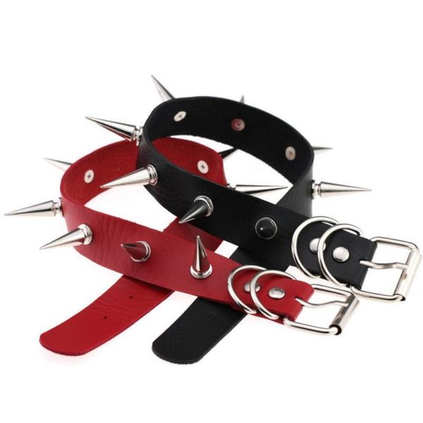 chokers long spike choker punk faux leather collar for women men cool big rivets studded chocker goth style necklace accessories, Golden;silver
chokers long spike choker punk faux leather collar for women men cool big rivets studded chocker goth style necklace accessories, Golden;silver