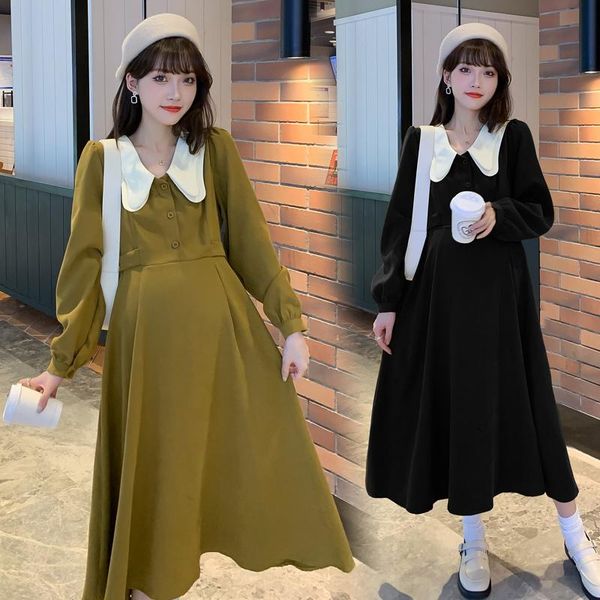 maternity dresses 6682# 2021 autumn winter fashion corduroy long dress elegant a line slim clothes for pregnant women chic ins pregnancy, White
maternity dresses 6682# 2021 autumn winter fashion corduroy long dress elegant a line slim clothes for pregnant women chic ins pregnancy, White