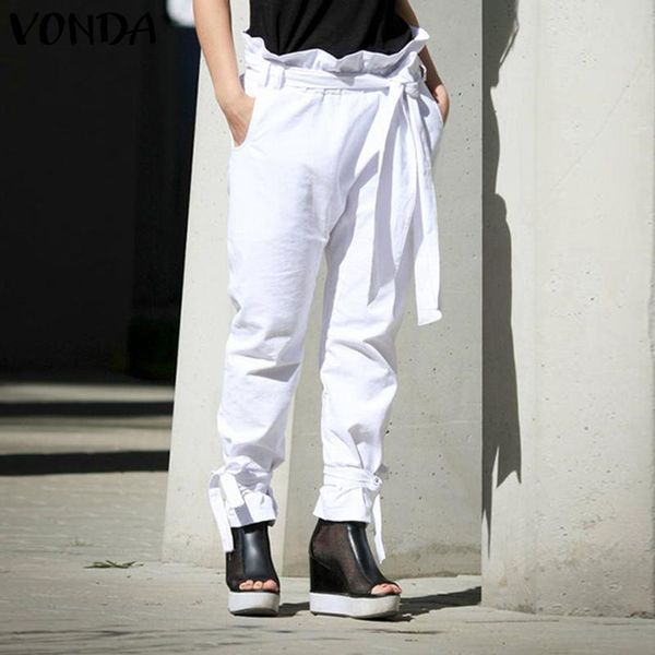 women's pants & capris vonda womens 2021 fashion wide leg pantalon trousers plus size high waist streetwear casual loose pant, Black;white
women's pants & capris vonda womens 2021 fashion wide leg pantalon trousers plus size high waist streetwear casual loose pant, Black;white