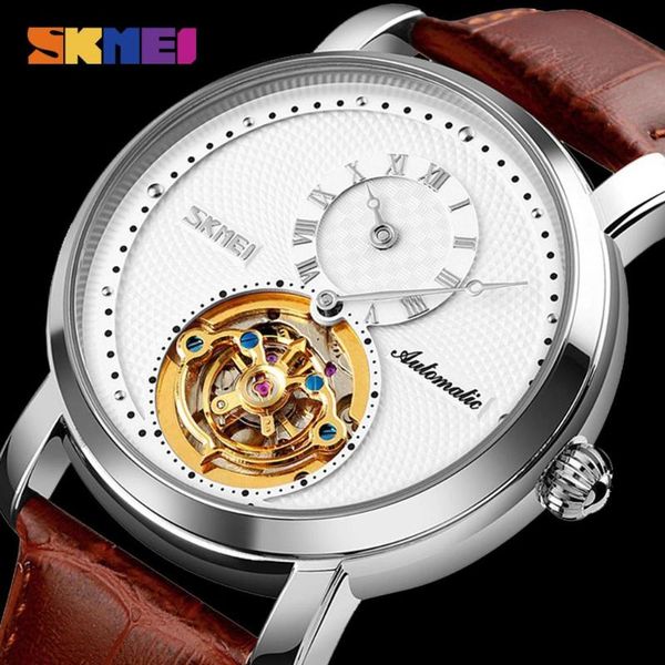 wristwatches skmei fashion business automatic men watch gyro decoration mens mechanical leather strap clock reloj hombre 9240, Slivery;brown
wristwatches skmei fashion business automatic men watch gyro decoration mens mechanical leather strap clock reloj hombre 9240, Slivery;brown