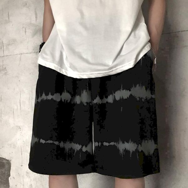 men's shorts tie dye printed streetwear vintage summer men casual plus size clothing print knee length short high waist pants, White;black
men's shorts tie dye printed streetwear vintage summer men casual plus size clothing print knee length short high waist pants, White;black