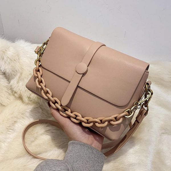 shoulder bags niche design high-end western handbags 2021 fashion messenger bag chain portable square dual-use width: 23cm