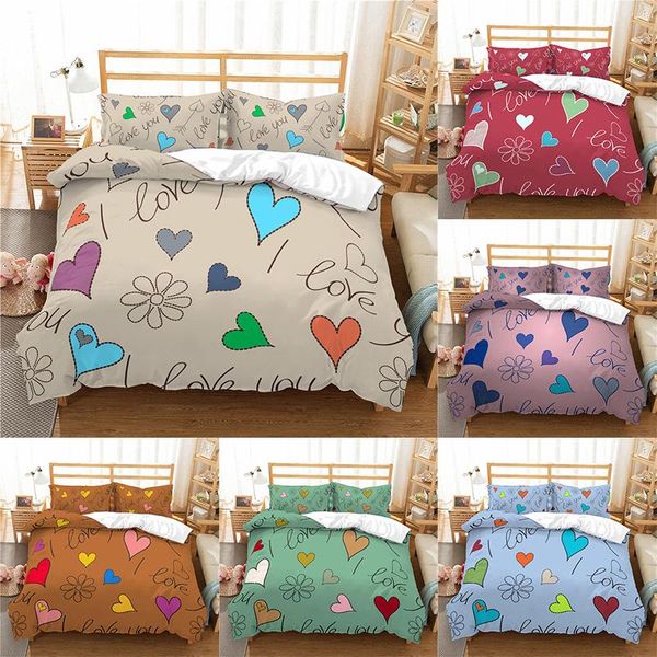 bedding sets set luxury 3d heart love print 2/3pcs duvet cover pillowcase for kids home textile single and king size
bedding sets set luxury 3d heart love print 2/3pcs duvet cover pillowcase for kids home textile single and king size
