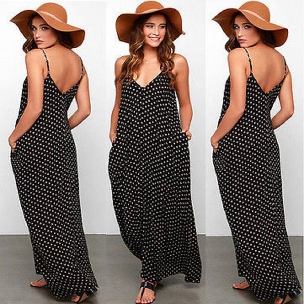 one-piece suits women black summer dress beach wear sleeveless chiffon dot ladies long party
one-piece suits women black summer dress beach wear sleeveless chiffon dot ladies long party
