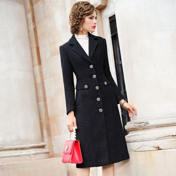 2021 new solid small fragrance windbreaker women's middle and long autumn winter suit collar slim fitting woolen coat xxxl o29i, Tan;black
2021 new solid small fragrance windbreaker women's middle and long autumn winter suit collar slim fitting woolen coat xxxl o29i, Tan;black