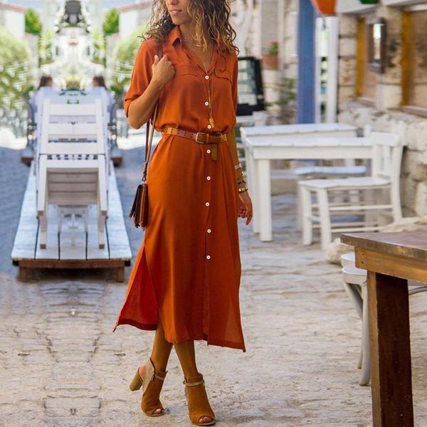 casual dresses long dress autumn winter button side split women solid loose clothes ladies sleeve midi vestidos sexy, Black;gray
casual dresses long dress autumn winter button side split women solid loose clothes ladies sleeve midi vestidos sexy, Black;gray