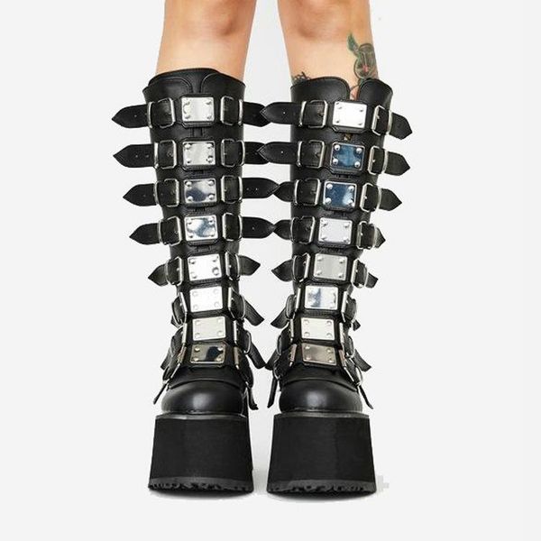 boots 2021 brand design black cool punk motorcycles female platform wedges high heels calf women shoes big size 34-50
boots 2021 brand design black cool punk motorcycles female platform wedges high heels calf women shoes big size 34-50