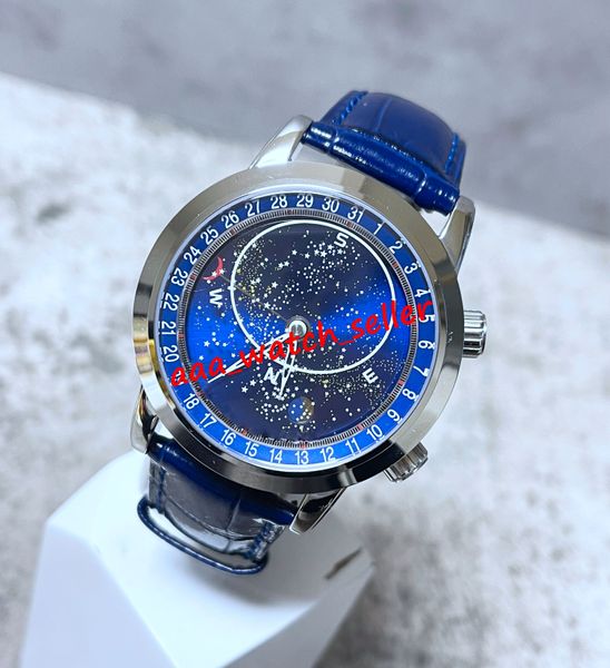 sjf master luxury mens moon watches 44mm starry sky 6102 6102p smooth bezel blue leather strap mechanical automatic movement sapphire lumino, Slivery;brown
sjf master luxury mens moon watches 44mm starry sky 6102 6102p smooth bezel blue leather strap mechanical automatic movement sapphire lumino, Slivery;brown