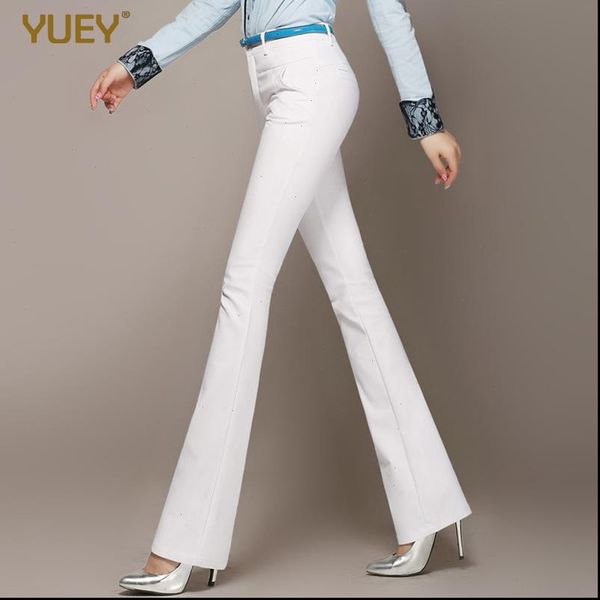 yuey 2021 new spring autumn women flared pants large size thin casual straight solid white black medium waist cotton trousers, Black;white
yuey 2021 new spring autumn women flared pants large size thin casual straight solid white black medium waist cotton trousers, Black;white