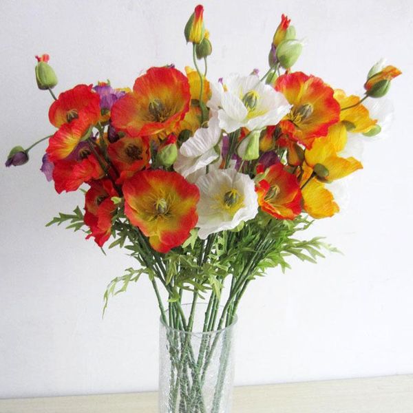 decorative flowers & wreaths 5 pcs/lot poppy simulation household adornment single creative furnishing articles wedding decoration
decorative flowers & wreaths 5 pcs/lot poppy simulation household adornment single creative furnishing articles wedding decoration