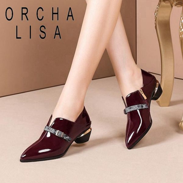 orcha lisa new 2021 ladies pumps pointed toe patent leather 4cm strange heels buckle bling designer stylish big size 43 a3537, Black
orcha lisa new 2021 ladies pumps pointed toe patent leather 4cm strange heels buckle bling designer stylish big size 43 a3537, Black