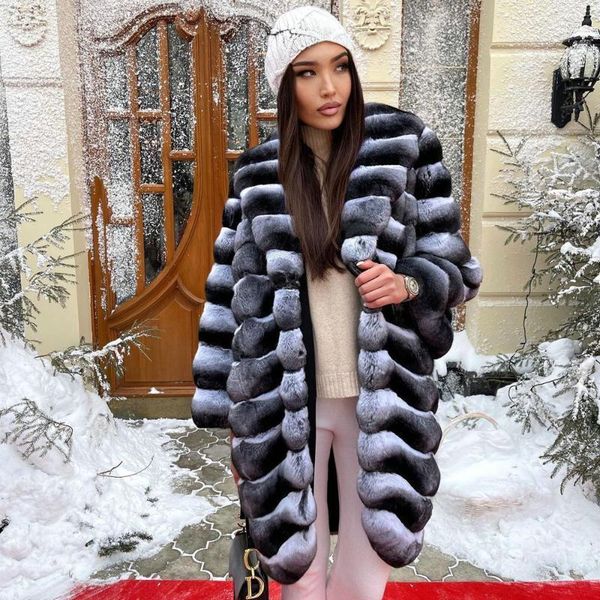 women's fur & faux women fashion long rex coat natural whole skin genuine coats chinchilla color overcoat woman, Black
women's fur & faux women fashion long rex coat natural whole skin genuine coats chinchilla color overcoat woman, Black