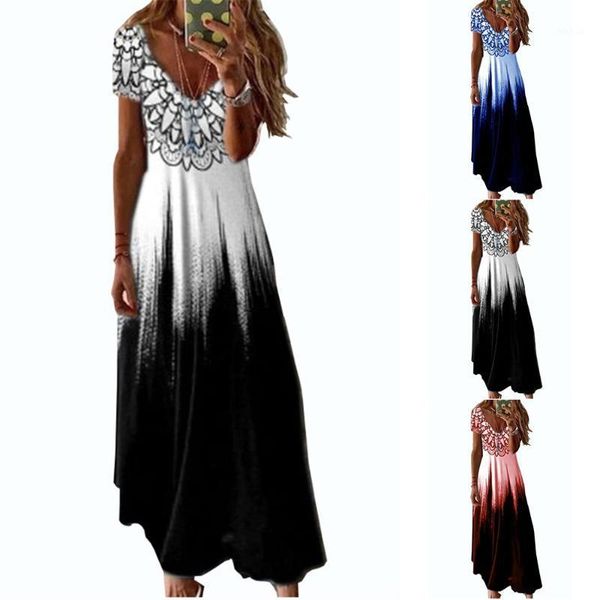 casual dresses vintage big neck short sleeve print dress tank summer style commute, Black;gray
casual dresses vintage big neck short sleeve print dress tank summer style commute, Black;gray