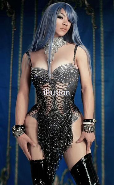 sparkly crystals black fringes bodysuit women bling rhinestones dj jazz dance costume stage performance nightclub show outfit, Black;red
sparkly crystals black fringes bodysuit women bling rhinestones dj jazz dance costume stage performance nightclub show outfit, Black;red