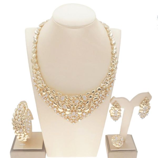 earrings & necklace yulaili designed for the party beautiful and noble jewelry set women exquisite shiny crystal gold plated jewellery sets, Silver
earrings & necklace yulaili designed for the party beautiful and noble jewelry set women exquisite shiny crystal gold plated jewellery sets, Silver
