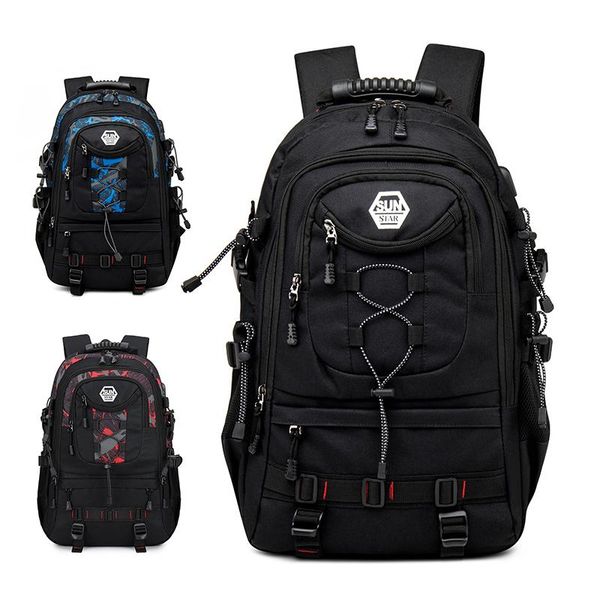 school bags high student schoolbag men fashion mountaineering backpack large capacity waterproof outdoor sport with usb port
school bags high student schoolbag men fashion mountaineering backpack large capacity waterproof outdoor sport with usb port