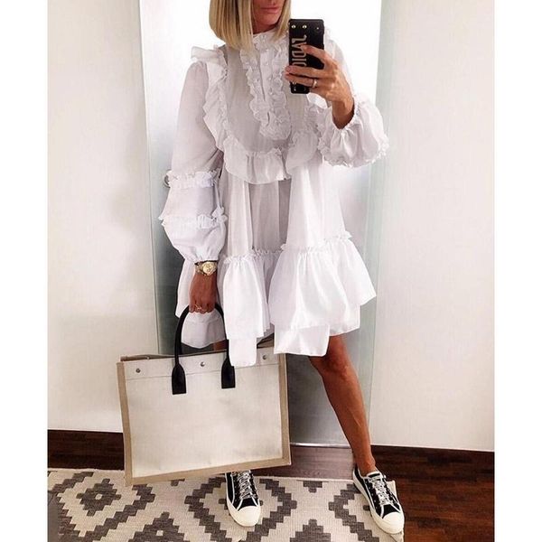 casual dresses lugentolo white cake dress women lantern sleeve big swing summer fashion a-line mini for, Black;gray
casual dresses lugentolo white cake dress women lantern sleeve big swing summer fashion a-line mini for, Black;gray
