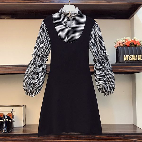 Plus Size L-4xl Women Stripe Black Shreds Dressed in Long Sleeves Streetwear Sweet Plaid Dresses Beautiful Big Autumn Clothes Q9fu, Black;gray
Plus Size L-4xl Women Stripe Black Shreds Dressed in Long Sleeves Streetwear Sweet Plaid Dresses Beautiful Big Autumn Clothes Q9fu, Black;gray