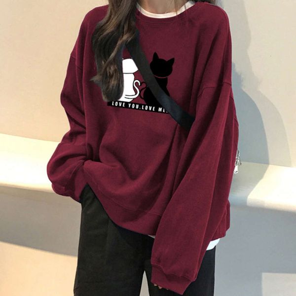 2021 new spring and autumn thin sweater hoodless round neck loose korean women's long sleeve red dress, Black
2021 new spring and autumn thin sweater hoodless round neck loose korean women's long sleeve red dress, Black
