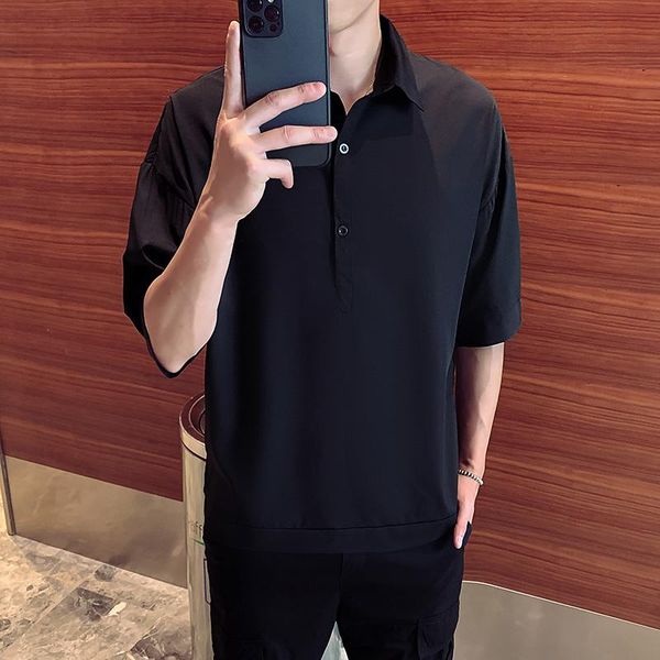 men's polos shirt men casual solid half sleeve slim breathable summer sportswear plus size camisa shirts 5xl, White;black
men's polos shirt men casual solid half sleeve slim breathable summer sportswear plus size camisa shirts 5xl, White;black