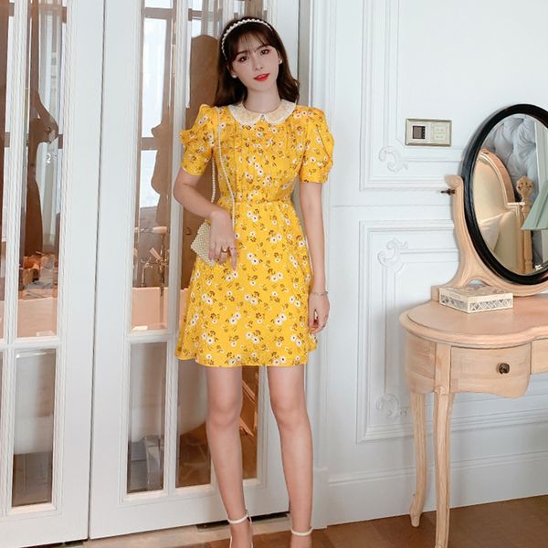 new arrival fashion summer mini beach women ol elegant sweet casual lace patchwork flower chiffon print slim holiday dress 9mfl, White;black 
new arrival fashion summer mini beach women ol elegant sweet casual lace patchwork flower chiffon print slim holiday dress 9mfl, White;black