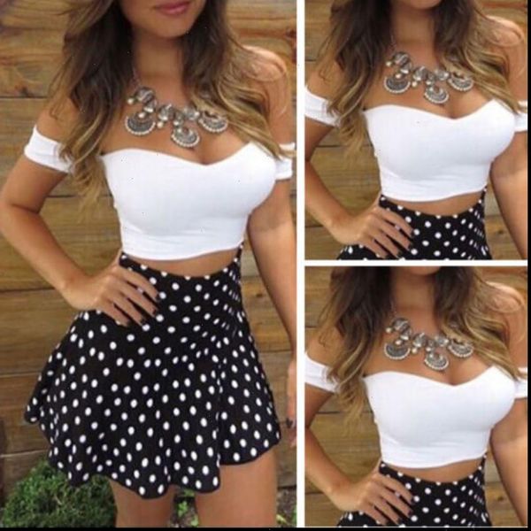 hirigin new women short sleeve crop bodycon party evening cocktail 2pcs polka dot skirt mini skirt club clothes sets, Gray
hirigin new women short sleeve crop bodycon party evening cocktail 2pcs polka dot skirt mini skirt club clothes sets, Gray